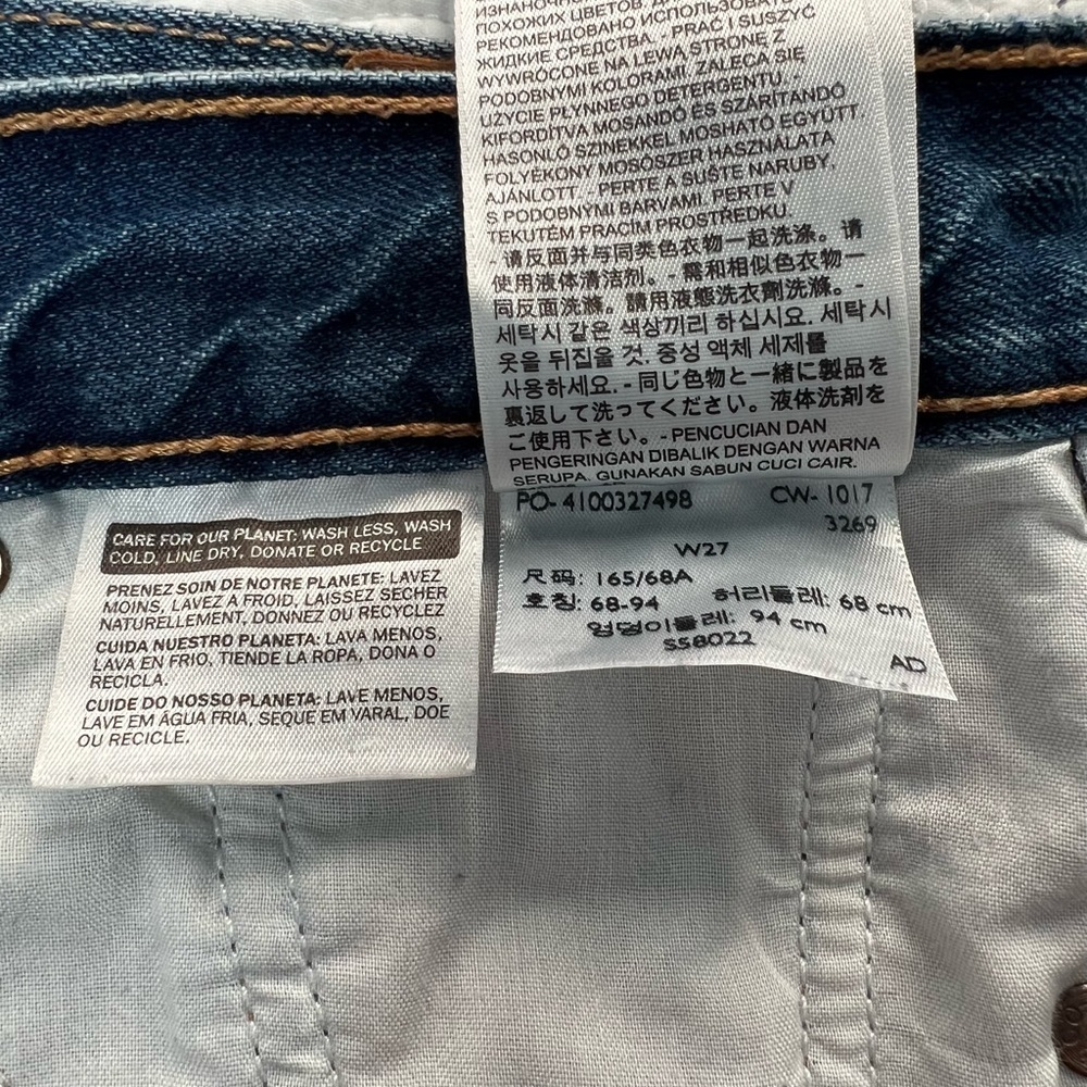 Levi's Cut Off Jeans Shorts High Rise Button Fly Frayed Hem Size 27 - Picture 7 of 7